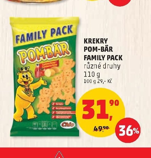 Krekry Pom-Bär Family pack 110 g