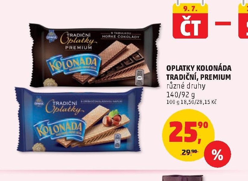 OPLATKY KOLONÁDA TRADIČNÍ, PREMIUM