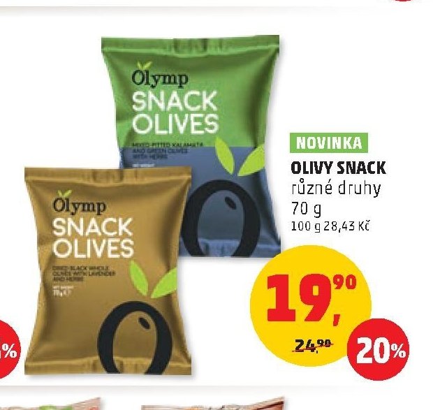 OLIVY SNACK různé druhy 70 g