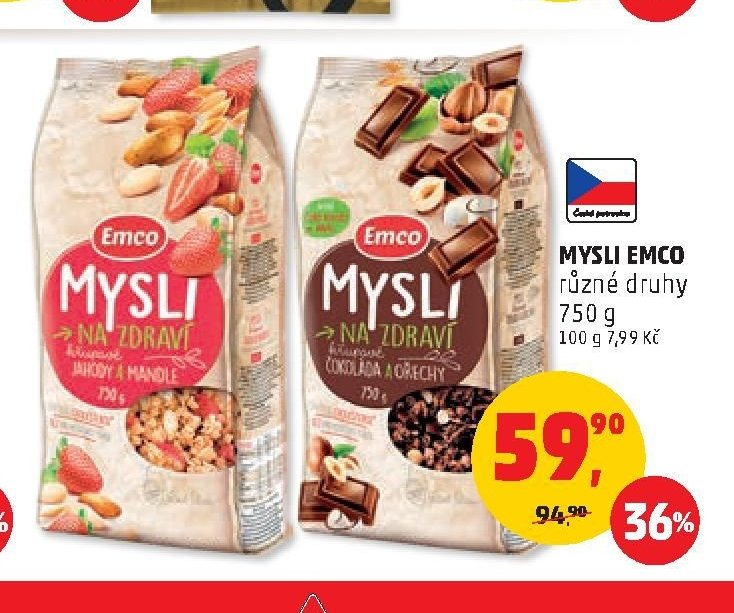 MYSLI EMCO různé druhy 750 g