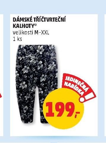 DÁMSKÉ TŘÍČTVRTEČNÍ KALHOTY
