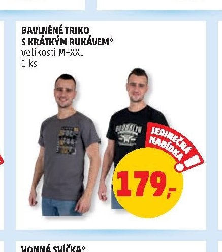 BAVLNĚNÉ TRIKO S KRÁTKÝM RUKÁVEM