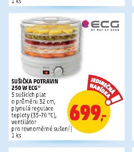 Sušička potravin 250 W ECG