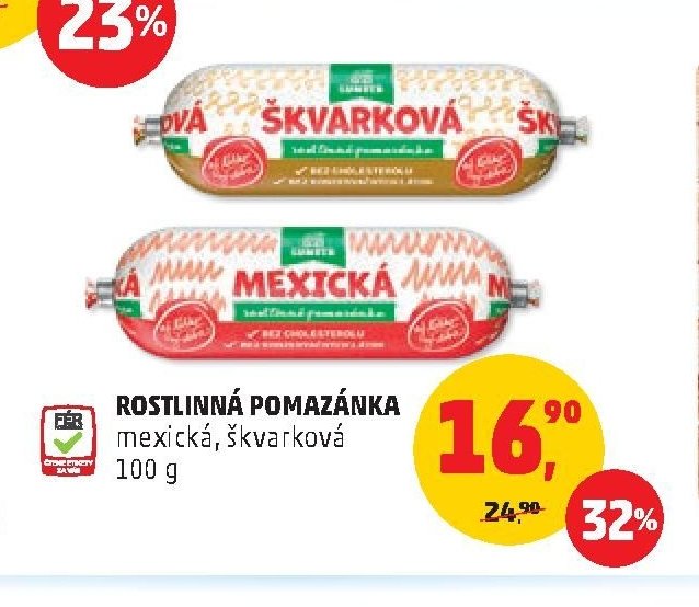 Rostlinná pomazánka mexická, škvarková