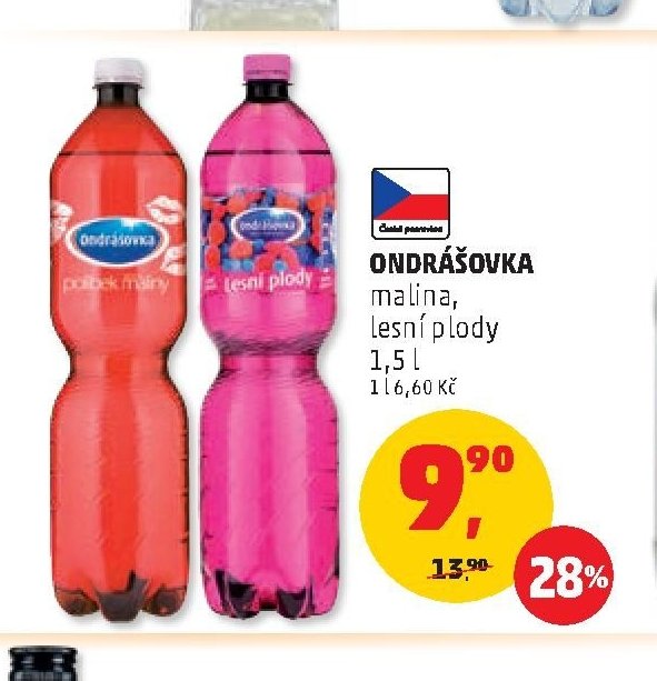 Ondrášovka malina, lesní plody