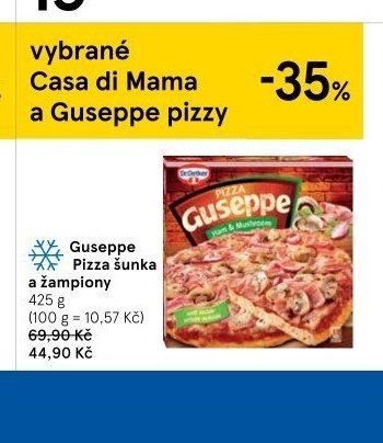 Guseppe Pizza šunka a žampiony