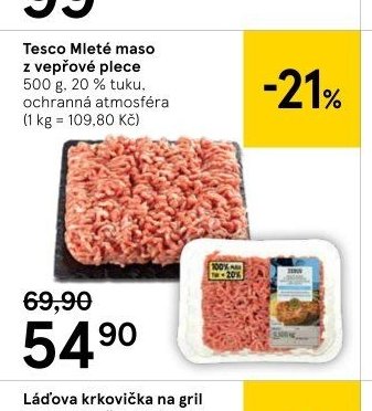 Tesco Mleté maso z vepřové plece