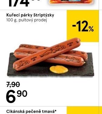 Kuřecí párky Striptýzky