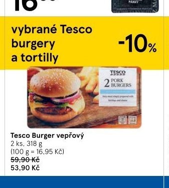 Tesco Burger vepřový