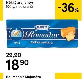 Madeta Romadur Měkký zrající sýr