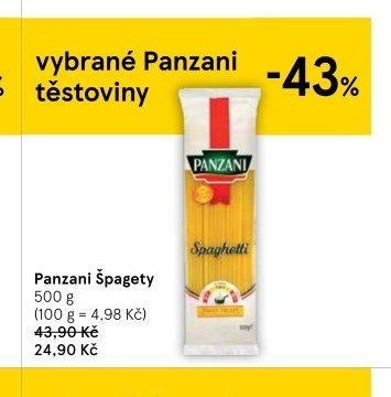 vybrané Panzani těstoviny