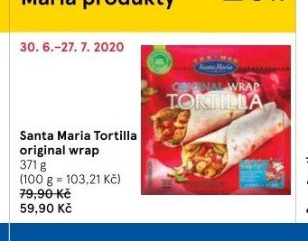Santa Maria Tortilla original wrap