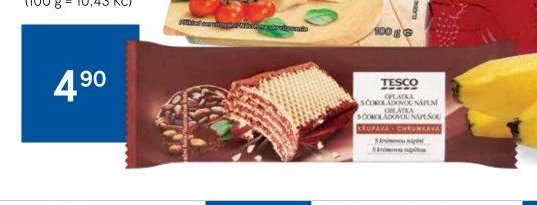 Tesco Oplatka s krémovou náplní 47 g