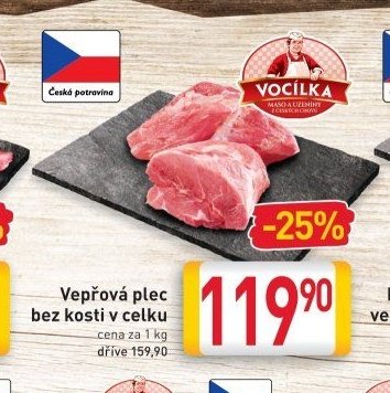 Vepřová plec bez kosti v celku
