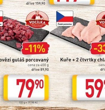 Hovězí guláš porcovaný