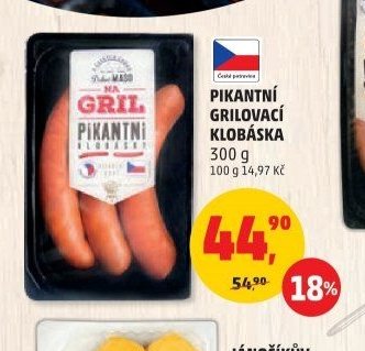 PIKANTNÍ GRILOVACÍ KLOBÁSKA