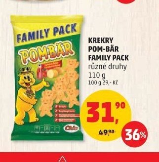 Krekry Pom-Bär Family Pack různé druhy 110 g