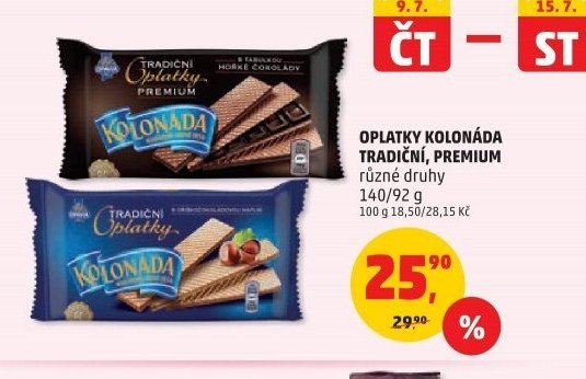 OPLATKY KOLONÁDA TRADIČNÍ, PREMIUM