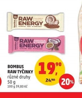 BOMBUS RAW TYČINKY různé druhy
