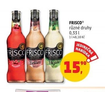 FRISCO různé druhy 0,33 l