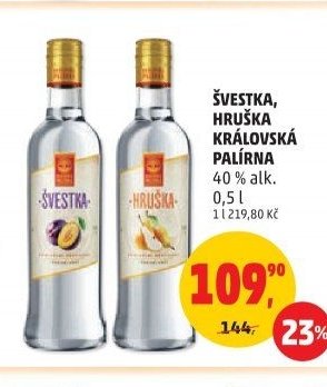 ŠVESTKA, HRUŠKA KRÁLOVSKÁ PALÍRNA 0,5 l