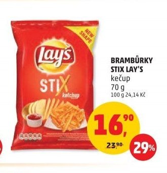 BRAMBŮRKY STIX LAY'S kečup 70 g
