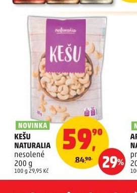 KEŠU NATURALIA nesolené 200 g