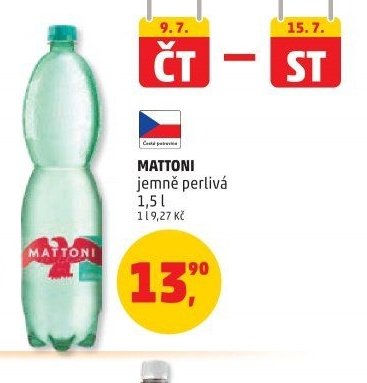 MATTONI jemně perlivá 1,5 l