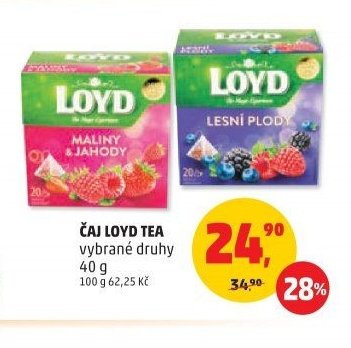 ČAJ LOYD TEA vybrané druhy 40 g