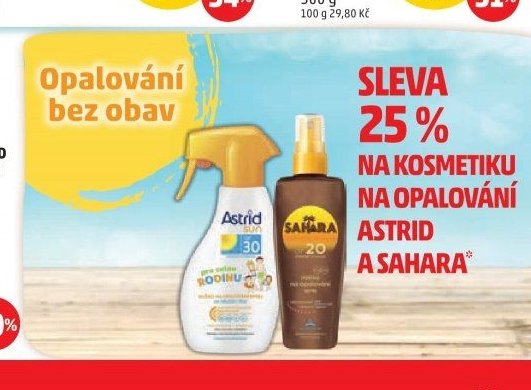 KOSMETIKA NA OPALOVÁNÍ ASTRID A SAHARA
