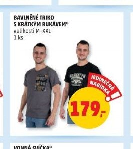 BAVLNĚNÉ TRIKO S KRÁTKÝM RUKÁVEM