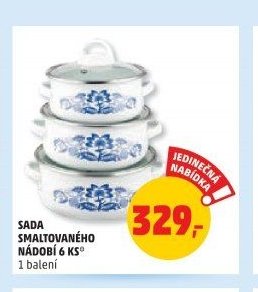 Sada smaltovaného nádobí 6 ks