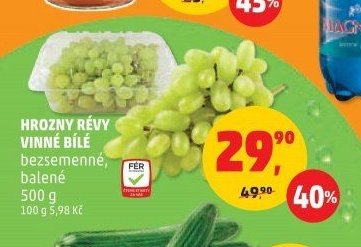 Hrozny révy vinné bílé