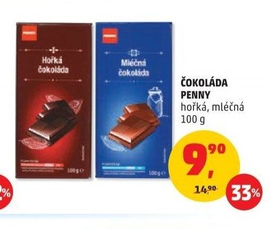 Čokoláda Penny hořká, mléčná 100 g