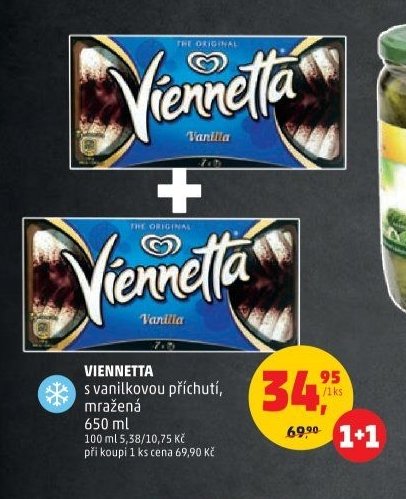 Viennetta s vanilkovou příchutí, mražená