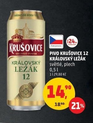 Pivo Krušovice 12 Královský ležák