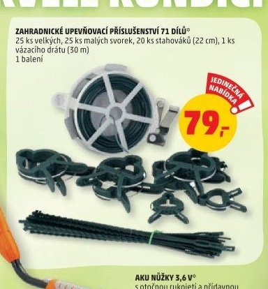 ZAHRADNICKÉ UPEVŇOVACÍ PŘÍSLUŠENSTVÍ 71 DÍLŮ
