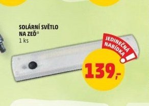 SOLÁRNÍ SVĚTLO NA ZEĎ