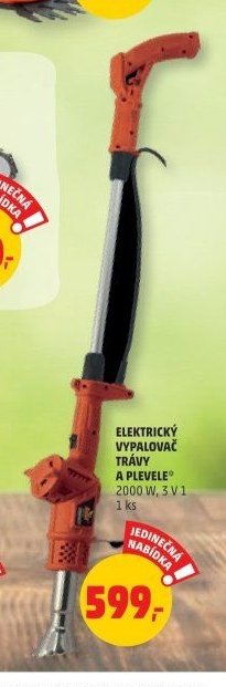 ELEKTRICKÝ VYPALLOVAČ TRÁVY A PLEVELE