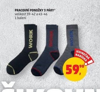PRACCOVNÍ PONOŽKY 3 PÁRY