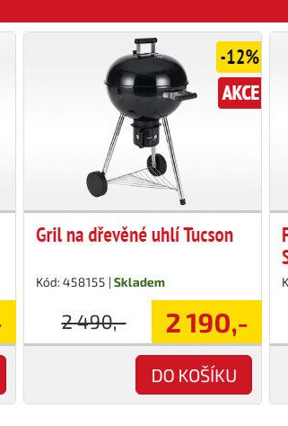 Gril na dřevěné uhlí Tucson - UNI HOBBY akcniletaky.com