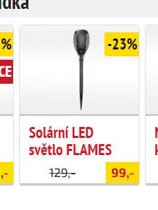 Solární LED světlo FLAMES - UNI HOBBY akcniletaky.com