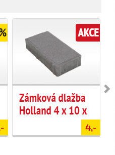 Zámková dlažba Holland 4 x 10 x - UNI HOBBY akcniletaky.com