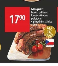Merquez hovězí grilovací klobása Globus
