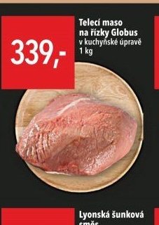 Telecí maso na řízky Globus