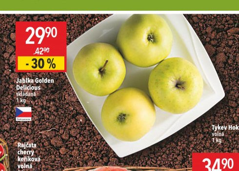 Jablka Golden Delicious