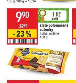 Zlaté polomáčené sušenky