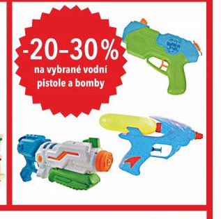 na vybrané vodní pistole a bomby