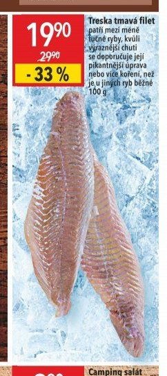 Treska tmavá filet