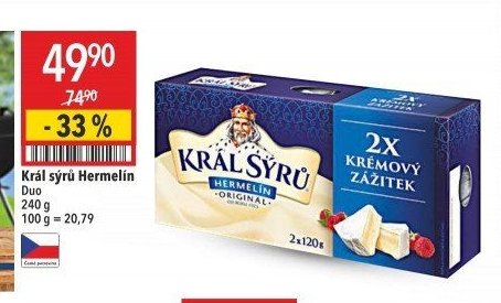 Král sýrů Hermelín Duo